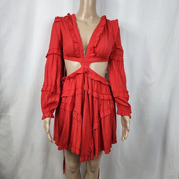 Peach Love dress color red size medium - Picture 2 of 15